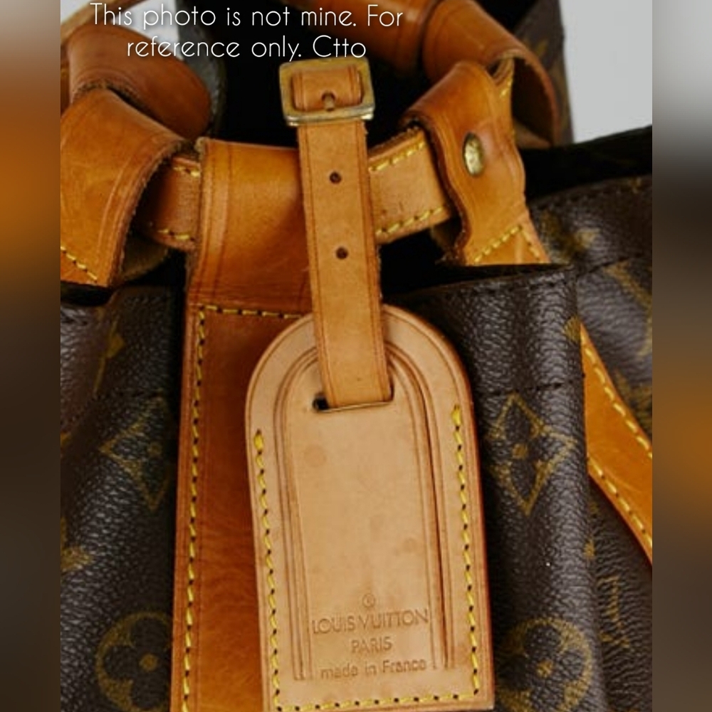 Authentic Louis Vuitton Tan Leather Travel Luggage Tag & Poignet - Picture 2 of 16